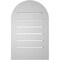 Ekena Millwork Round Top Surface Mount PVC Gable Vent: Functional, w/ 2"W x 1-1/2"P Brickmould Frame, 14"W x 22"H GVPRT14X2202SF - alternate 3